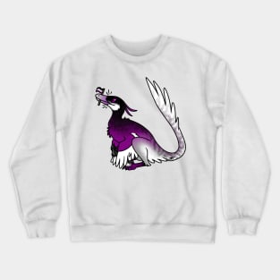 VelACEraptor Prideosaur - Pride Month Asexual Flag Dinosaur Crewneck Sweatshirt